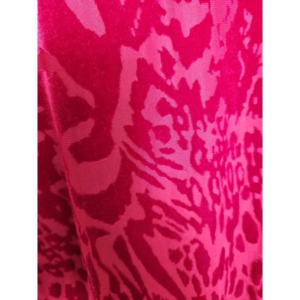 Simply Vera Wang Top Red Velvet Burnout M Whimsigoth Vamp Animal Print Y2k 90's - Picture 3 of 12